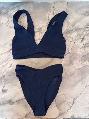 Hunza G Brand New Angel Bikini Navy
